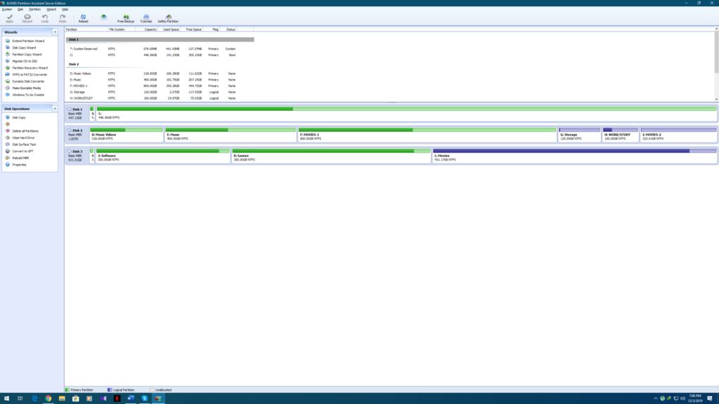 AOMEI Paritition Assistant_Dashboard